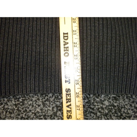 Orvis Henley Sweater Mens XL Black Fisherman Rib Knit Outdoor Gorpcore Hiking - Picture 13 of 14